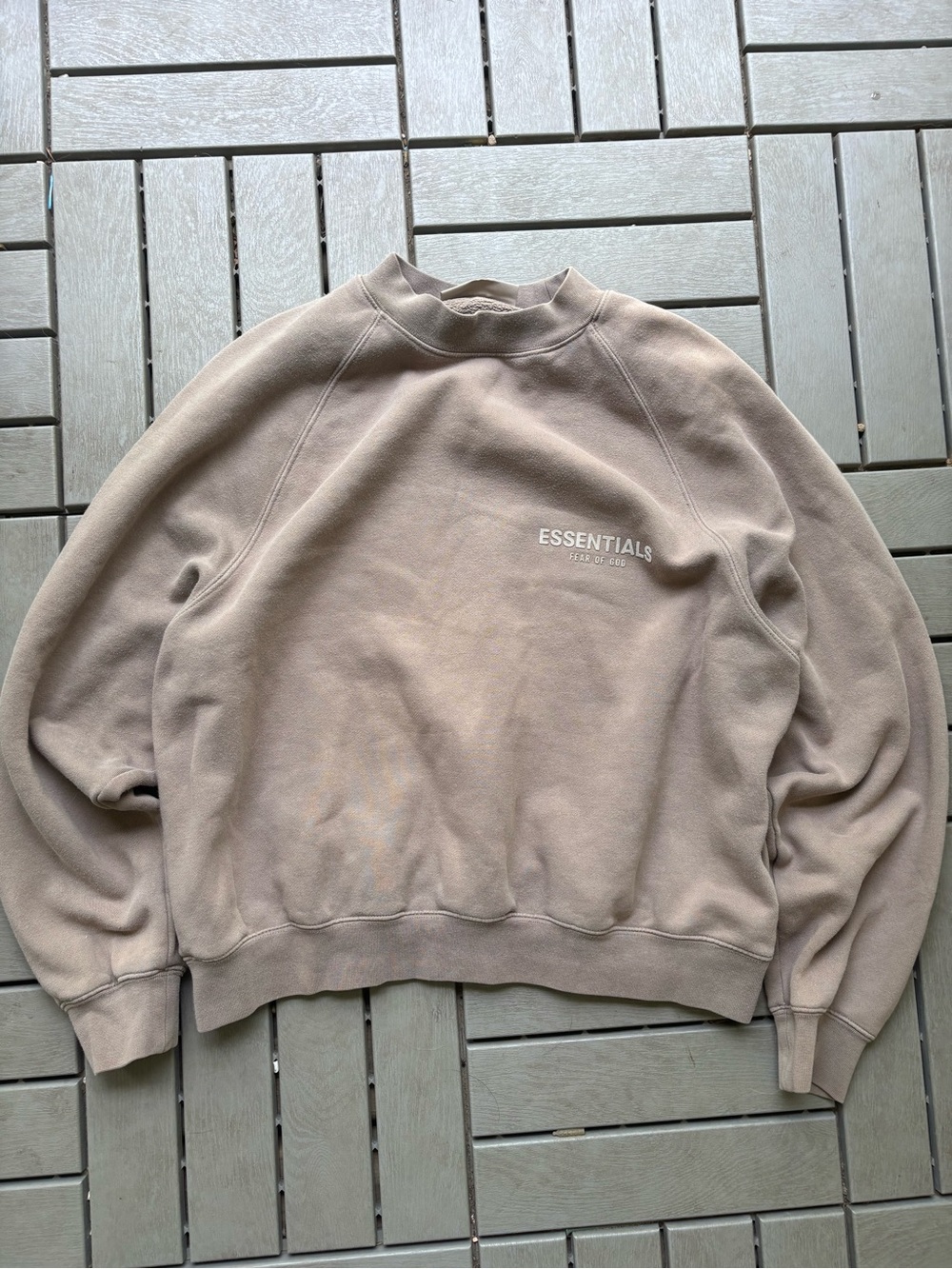 ESSENTIALS Men’s Taupe Crewneck Sweatshirt - Neutral Taupe